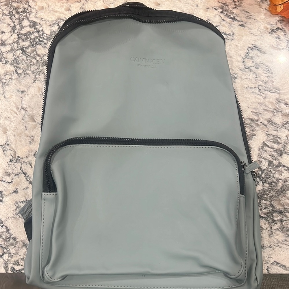 A Calvin Klein backpack.